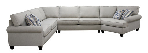Mariano Italian Leather Furniture - Avent High Performance Fabric Sectional - GreatFurnitureDeal