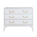 Worlds Away - Sabre Leg 3 Drawer Chest With Brass Swing Handle in White Washed Oak - AVIS WWO - GreatFurnitureDeal