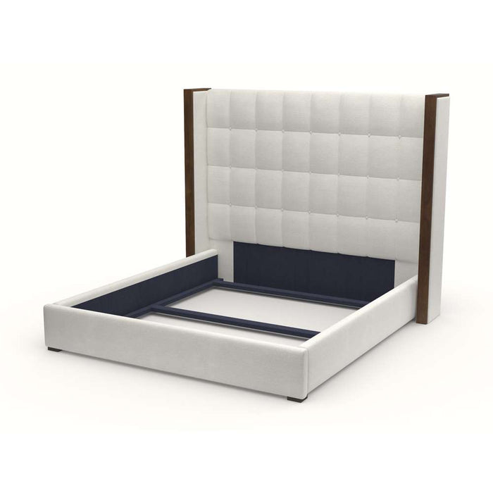 Nativa Interiors - Irenne Box Tufted Upholstered Medium King Off White Bed - BED-IRENNE-BOX-MID-KN-PF-WHITE - GreatFurnitureDeal