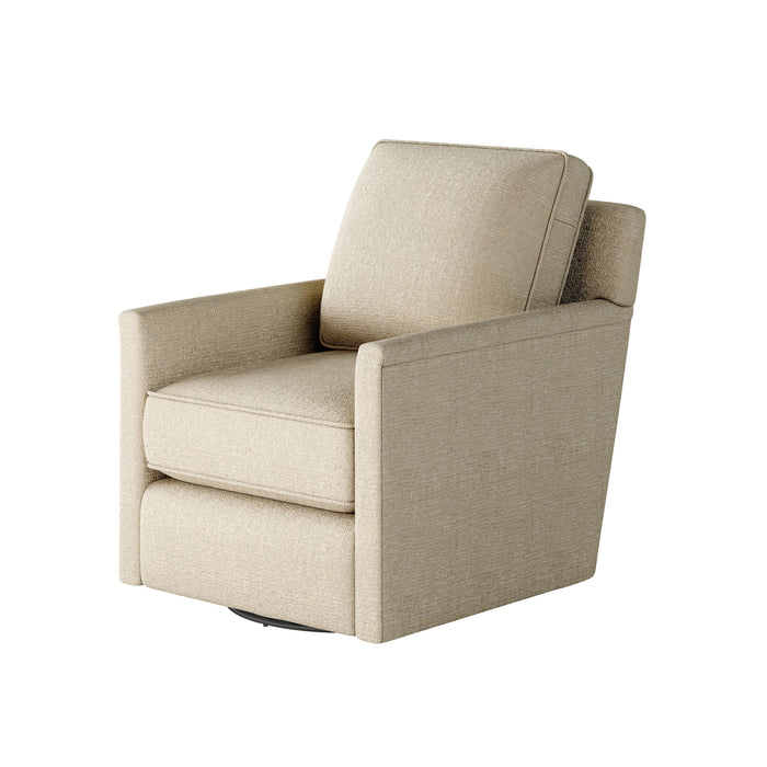 Southern Home Furnishings - Sugarshack Oatmeal Swivel Glider Chair - 21-02G-C Sugarshack Oatmeal - GreatFurnitureDeal