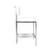 Worlds Away - Baylor Modern Counter Stool With White Vinyl Cushion In Nickel - BAYLOR NWH - GreatFurnitureDeal