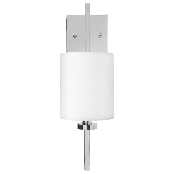 Worlds Away - Nickel Sconce With White Linen Shade - BECKHAM N