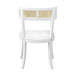 Worlds Away - Klismos Dining Chair With Cane Detail In Matte White Lacquer - BRITTA WH - GreatFurnitureDeal