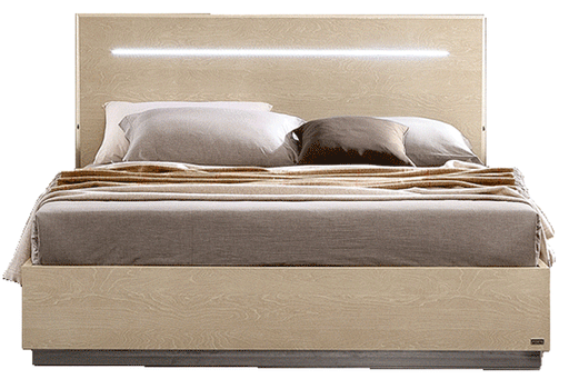 ESF Furniture - Ambra Legno Queen Bed in Ivory - AMBRABEDQS - GreatFurnitureDeal
