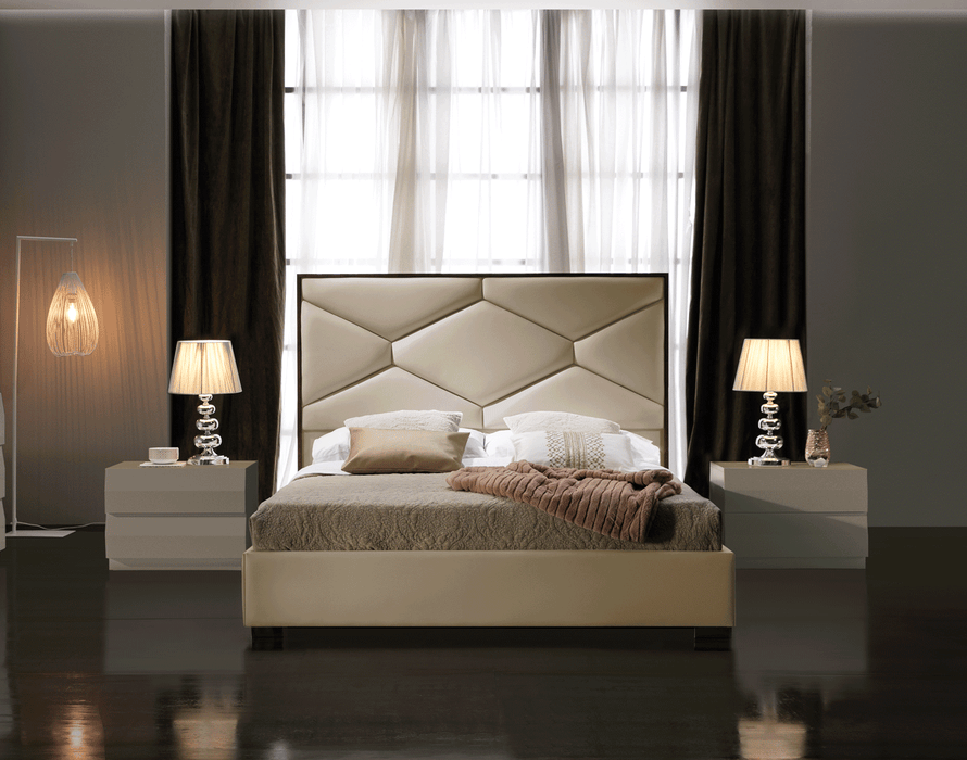 ESF Furniture - Martina 3 Piece Queen Storage Bedroom Set in Beige - MARTINABEDQS-M152