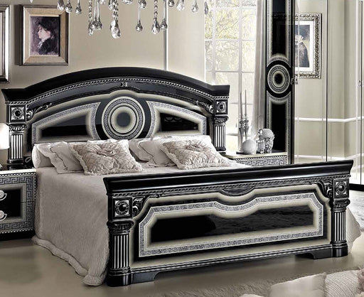 ESF Furniture - Aida 4 Piece Queen Bedroom Set in Black/Silver - AIDABEDQ.SBLACK/SILV-4SET - GreatFurnitureDeal