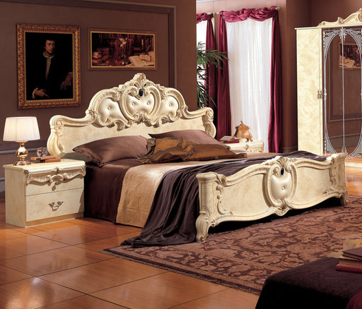 ESF Furniture - Barocco 3 Piece Eastern King Bedroom Set in Ivory - BAROCCOBEDK.S.IVORY-3SET - GreatFurnitureDeal