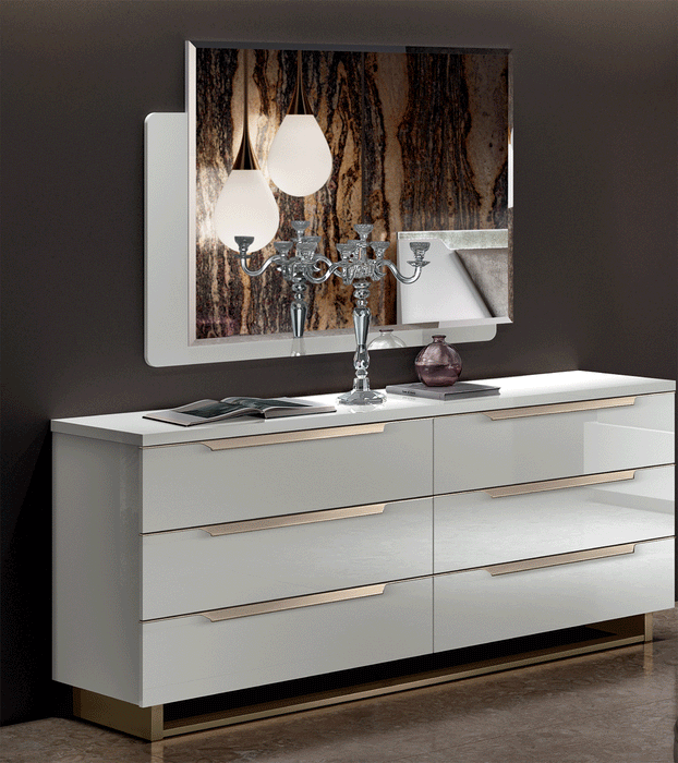 ESF Furniture - Smart Double Dresser with Mirror in White - SMARTDRESS GreatFurnitureDeal ESF Furniture - Smart Double Dresser with Mirror in White - SMARTDRESS GreatFurnitureDeal