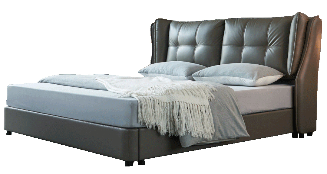 ESF Furniture - Extravaganza Full Size Bed with Storage in Grey - 1806FSBED