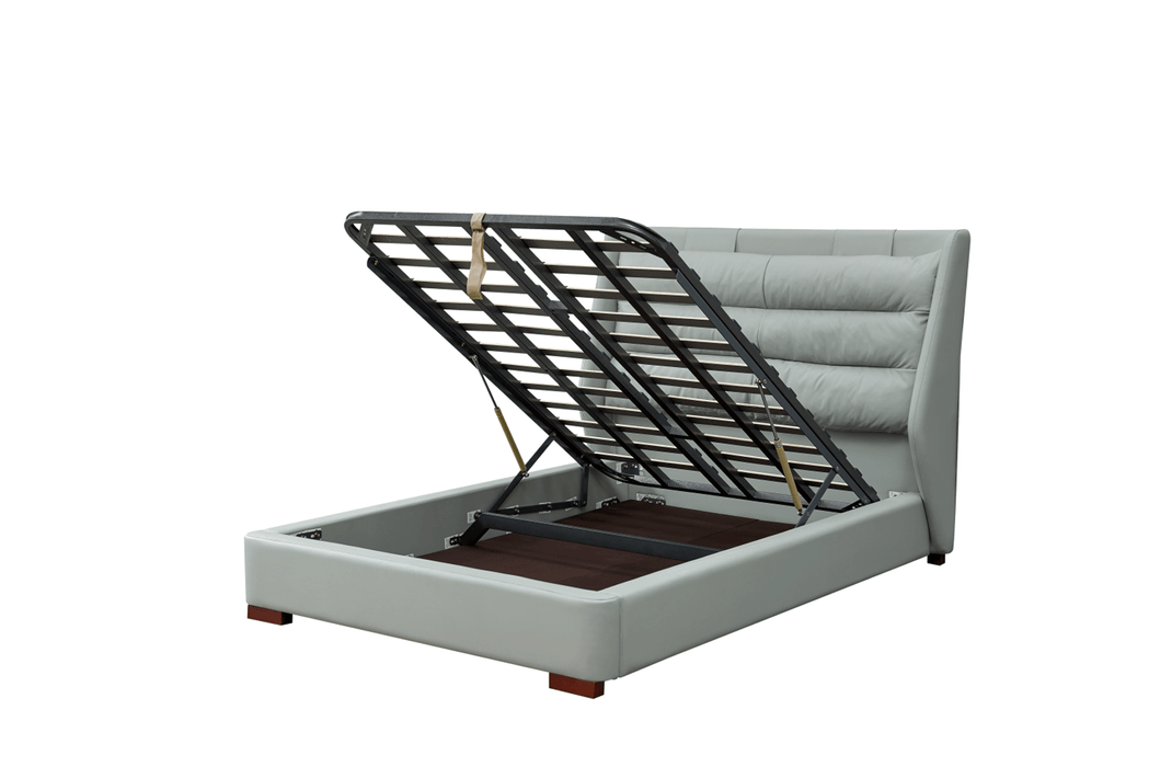 ESF Furniture - Lego Full Size Bed w/Storage in Light Grey - LEGOFS - GreatFurnitureDeal