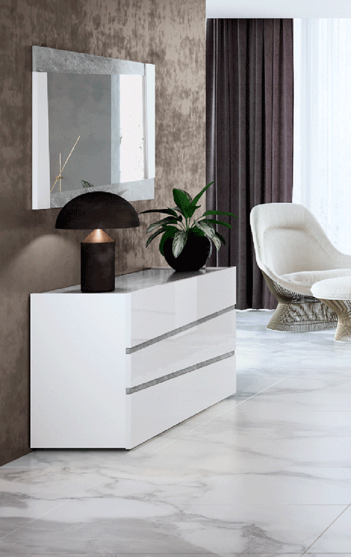 ESF Furniture - Camelgroup Italy Alba Single Dresser in White - ALBASINGLEDRESSER - GreatFurnitureDeal
