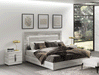 ESF Furniture - Carrara 3 Piece Queen Bedroom Set in Grey - CARRARABEDQSGREY-3SET - GreatFurnitureDeal