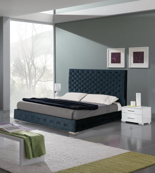 ESF Furniture - Leonor Blue 3 Piece Queen Storage Bed with Momo Casing - LEONORBEDQSBLUE-3SET - GreatFurnitureDeal