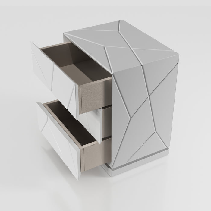 ESF Furniture - Majesty 6 Piece Queen Storage Kit  Bedroom w/light and Kiu Cases - MAJESTYQS-STORAGE-6SET-KIU - GreatFurnitureDeal