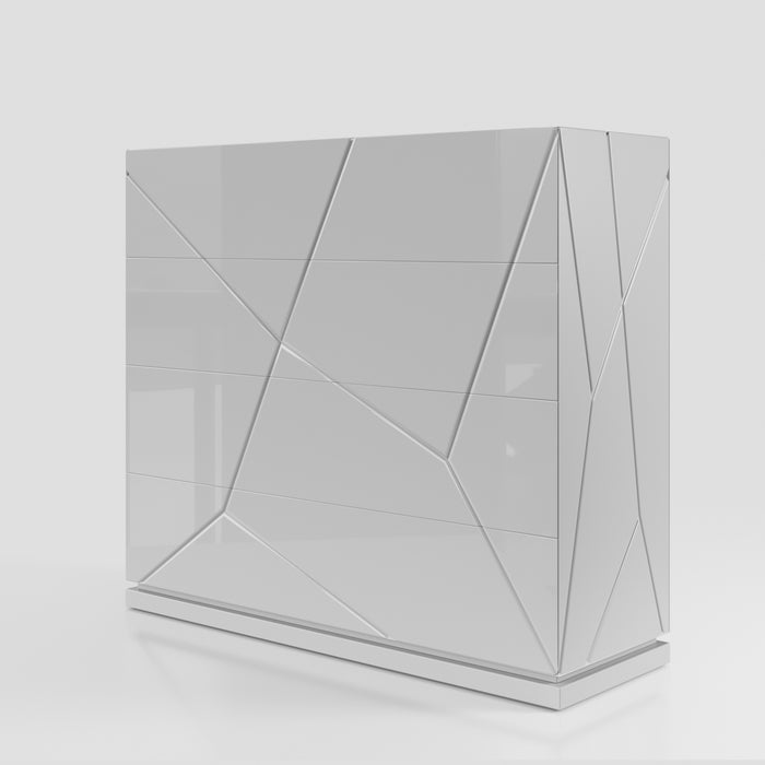 ESF Furniture - Majesty 5 Piece Queen Storage Kit  Bedroom w/light and Kiu Cases - MAJESTYQS-STORAGE-5SET-KIU - GreatFurnitureDeal