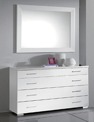 ESF Furniture - Panarea 4 Piece Queen Bedroom Set in White W/ Momo Cases - PANAREAQSWHITE-4SET - GreatFurnitureDeal