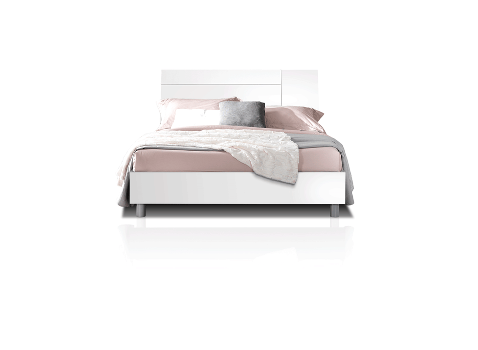 ESF Furniture - Panarea 6 Piece King Bedroom Set in White W/ Momo Cases - PANAREAKSWHITE-6SET