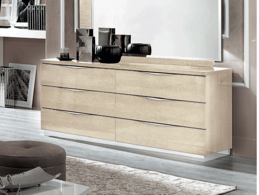 ESF Furniture - Camelgroup Italy Platinum Double Dresser Ivory Betullia Sabbia - PLATINUMDDRESSEBEIGE - GreatFurnitureDeal