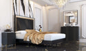 ESF Furniture - Franco Spain Wave 5 Piece Queen Bedroom Set in Dark Grey - WAVEQSBEDGREY-5SET - GreatFurnitureDeal