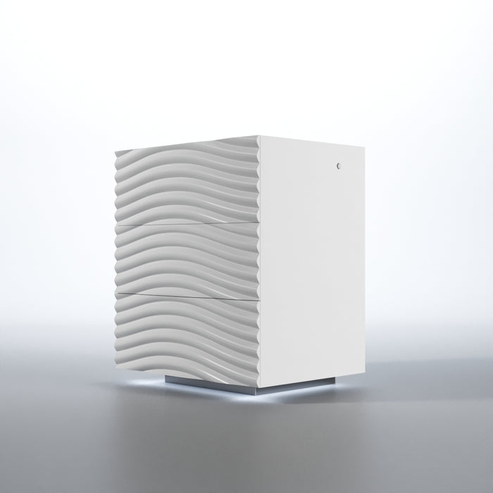 ESF Furniture - Franco Spain Wave 3 Piece Queen Bedroom Set in White - WAVEQSBEDEHITE-3SET - GreatFurnitureDeal