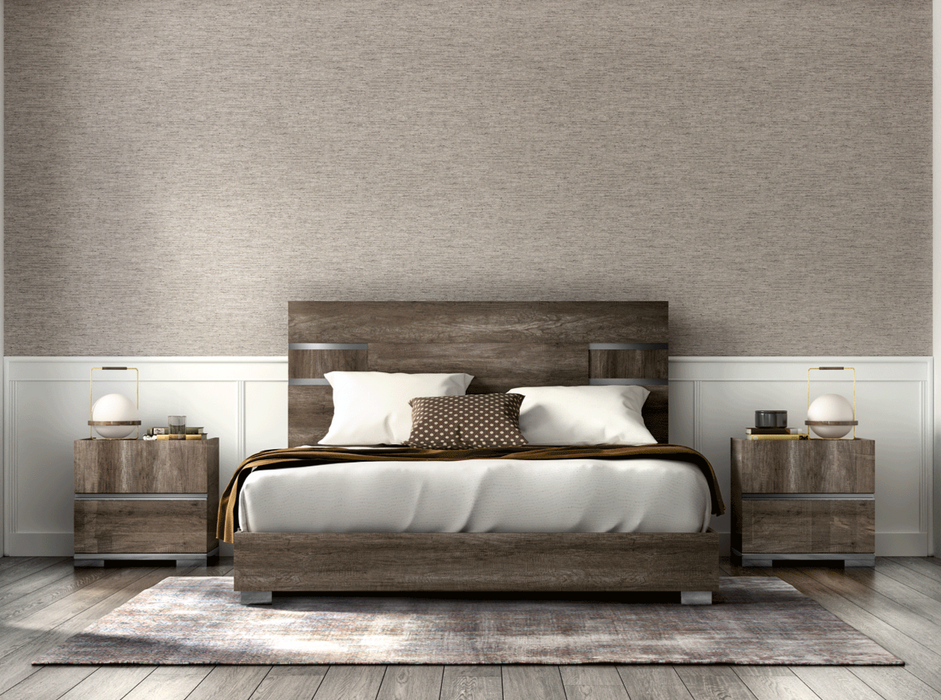ESF Furniture - Status Italy Kamea 3 Piece Queen Bedroom Set in Vintage Oak - KAMEAQS-3SET - GreatFurnitureDeal