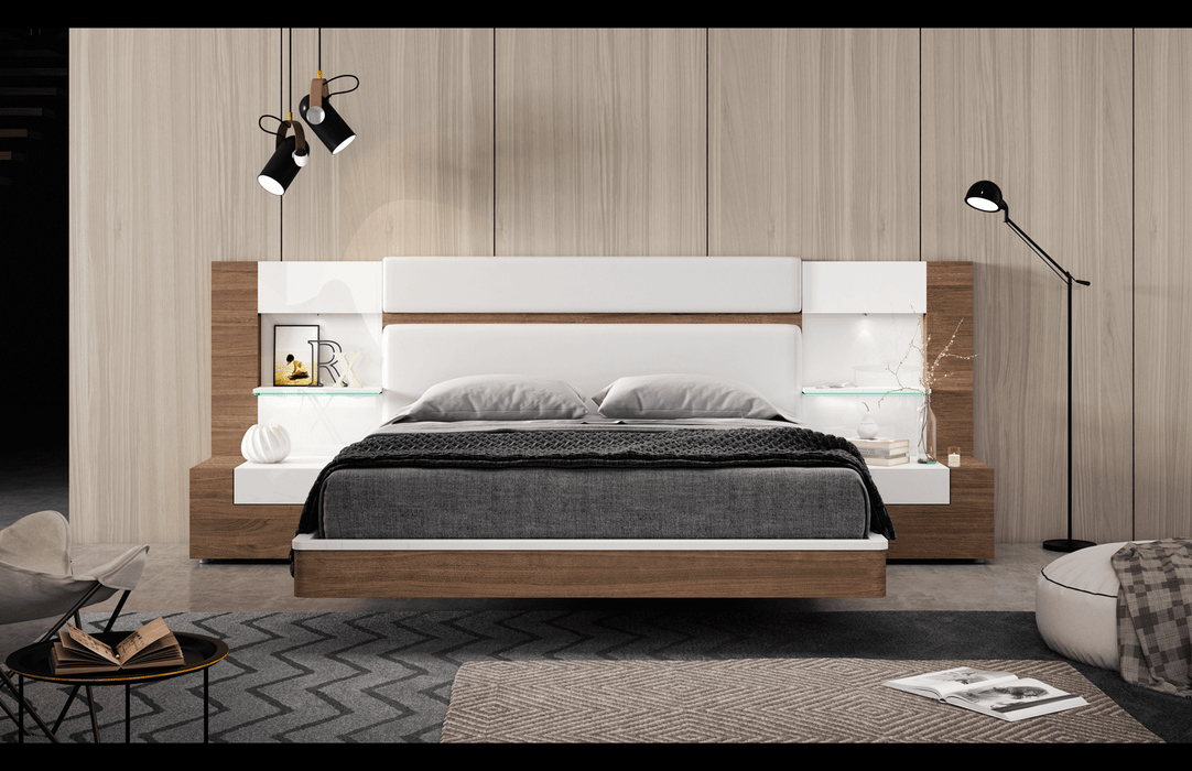 ESF Furniture - Mar 5 Piece Eastern King Bedroom Set in Natural - MARBEDKS-5SET