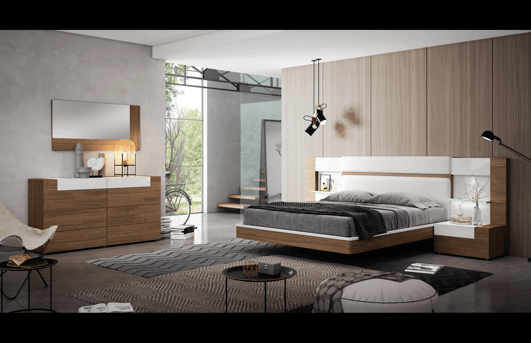 ESF Furniture - Mar 7 Piece Queen Storage Bedroom Set in Natural - MARBEDQSSTORAGE-7SET