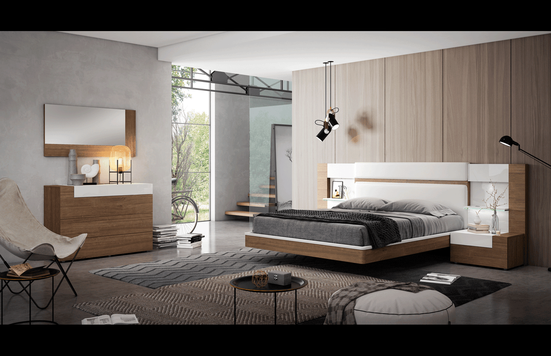 ESF Furniture - Mar 5 Piece Queen Storage Bedroom Set in Natural - MARBEDQSSTORAGE-5SET