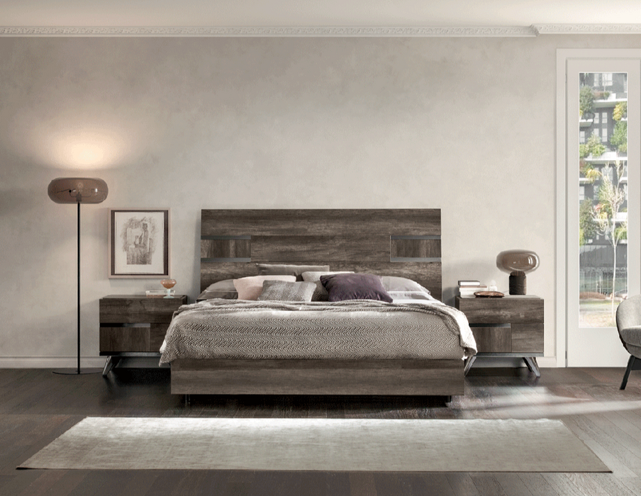 ESF Furniture - Medea 3 Piece Queen Bedroom Set in Vintage Oak - MEDEAQS-3SET