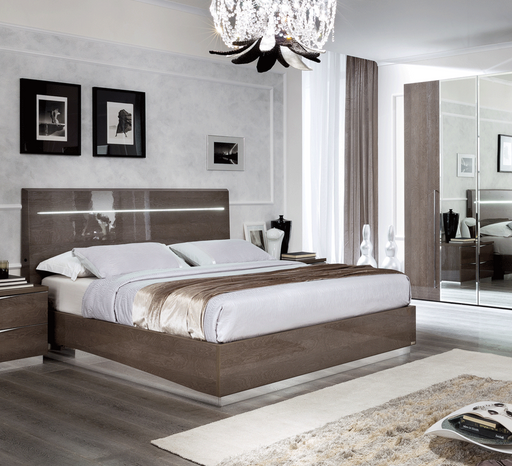 ESF Furniture - Platinum Legno King Size Bed in Silver Birch - PLATINUMBEDKSLEGNO - GreatFurnitureDeal