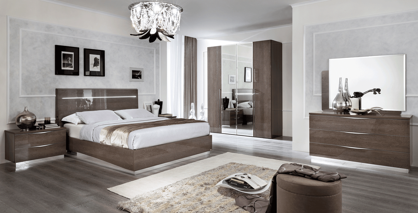 ESF Furniture - Platinum Legno Queen Size Bed in Silver Birch - PLATINUMBEDQSLEGNO