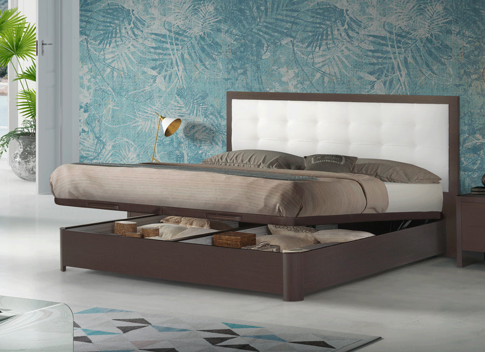 ESF Furniture - Regina 5 Piece Queen Storage Bedroom Set in Wenge - REGINABEDQS-5SET