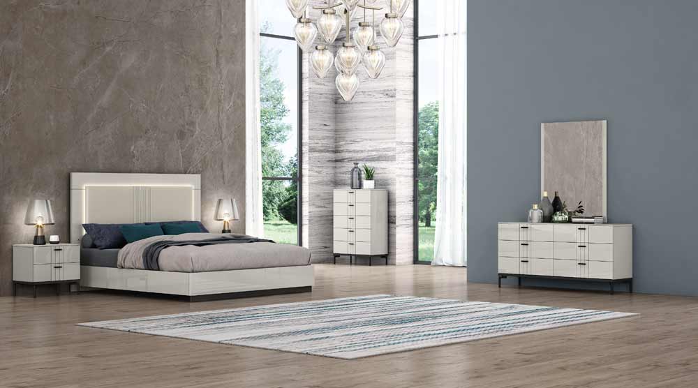 J&M Furniture - Bella 6 Piece Queen Bedroom Set in Grey - 19778-Q-6SET - GreatFurnitureDeal