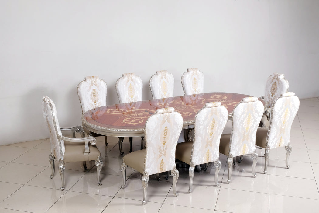European Furniture - Bellagio 11 Piece Dining Room Set in Natural - 40050-11SET