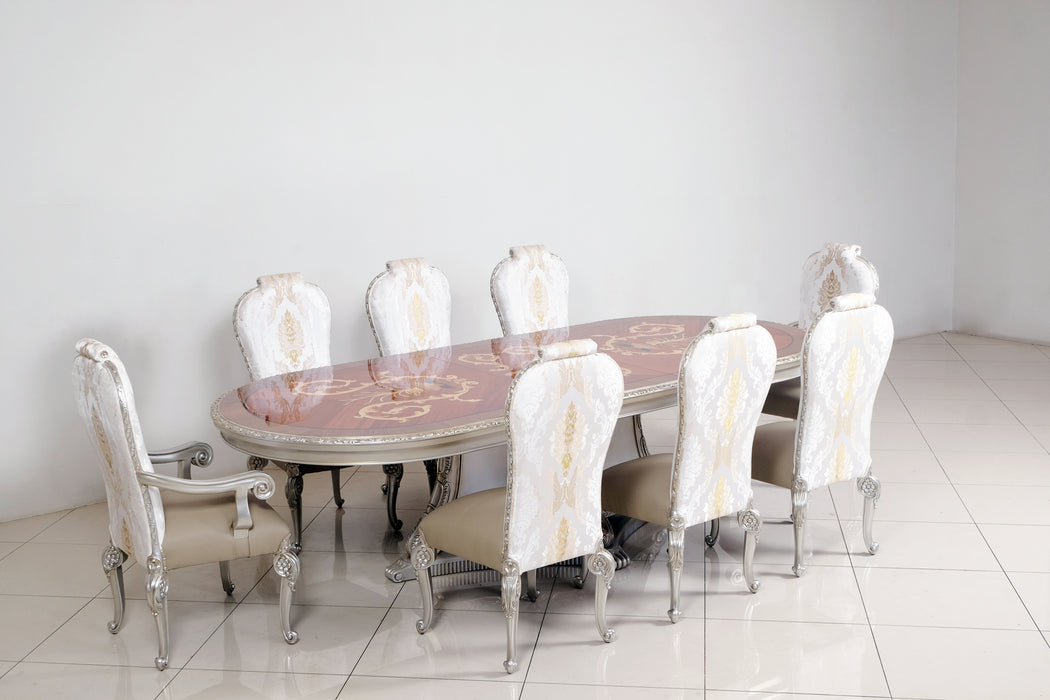 European Furniture - Bellagio 9 Piece Dining Room Set in Natural - 40050-9SET - GreatFurnitureDeal
