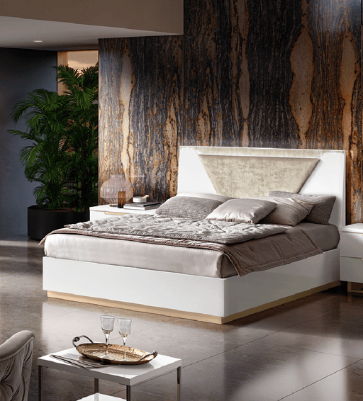 ESF Furniture - Smart 5 Piece King Bedroom Set in White - SMARTKSBED-5SET - GreatFurnitureDeal
