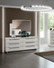ESF Furniture - Kimera Double Dresser with Mirror in White Glossy - KIMERADDR-MR - GreatFurnitureDeal