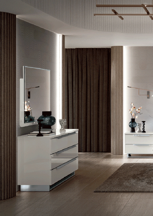 ESF Furniture - Kimera Single Dresser in White Glossy - KIMERASDR - GreatFurnitureDeal
