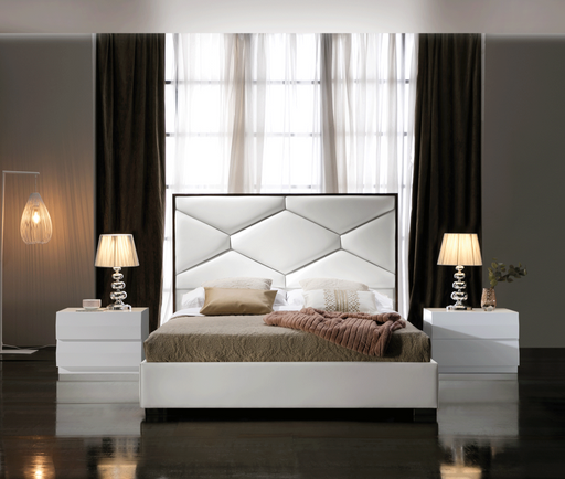 ESF Furniture - Martina 3 Piece Eastern King Storage Bedroom Set in White - MARTINABEDKSWHITE-3SET - GreatFurnitureDeal