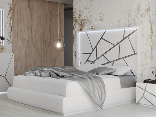 ESF Furniture - Franco Spain Gio 6 Piece Eastern King Size Bedroom Set in White - GIOKSBED-6SET - GreatFurnitureDeal