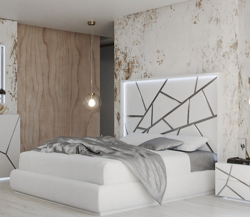 ESF Furniture - Franco Spain Gio 3 Piece Eastern King Size Bedroom Set in White - GIOKSBED-3SET - GreatFurnitureDeal