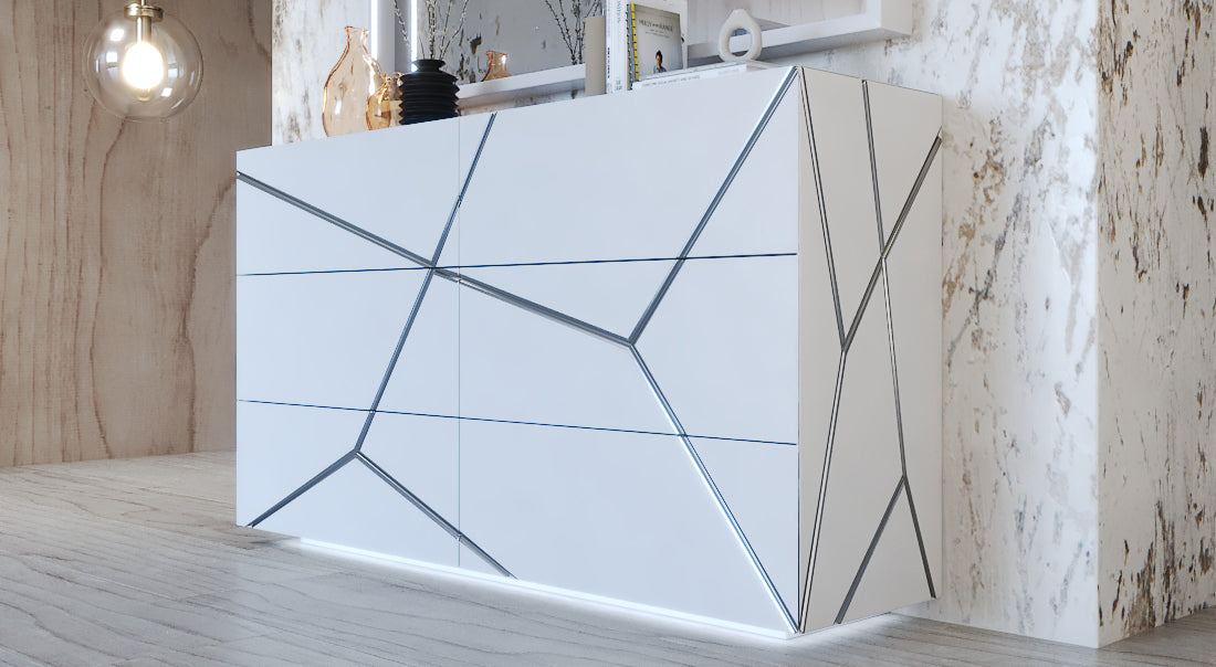 ESF Furniture - Franco Spain Gio 6 Drawers Double Dresser in White - GIODDRESSER