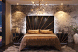 ESF Furniture - Oro Queen Bed w/Light in Black - OROQSBEDBLACK - GreatFurnitureDeal