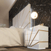 ESF Furniture - Oro 6 Piece Eastern King Bedroom Set w/Light in White - OROKSBED-6SET - GreatFurnitureDeal