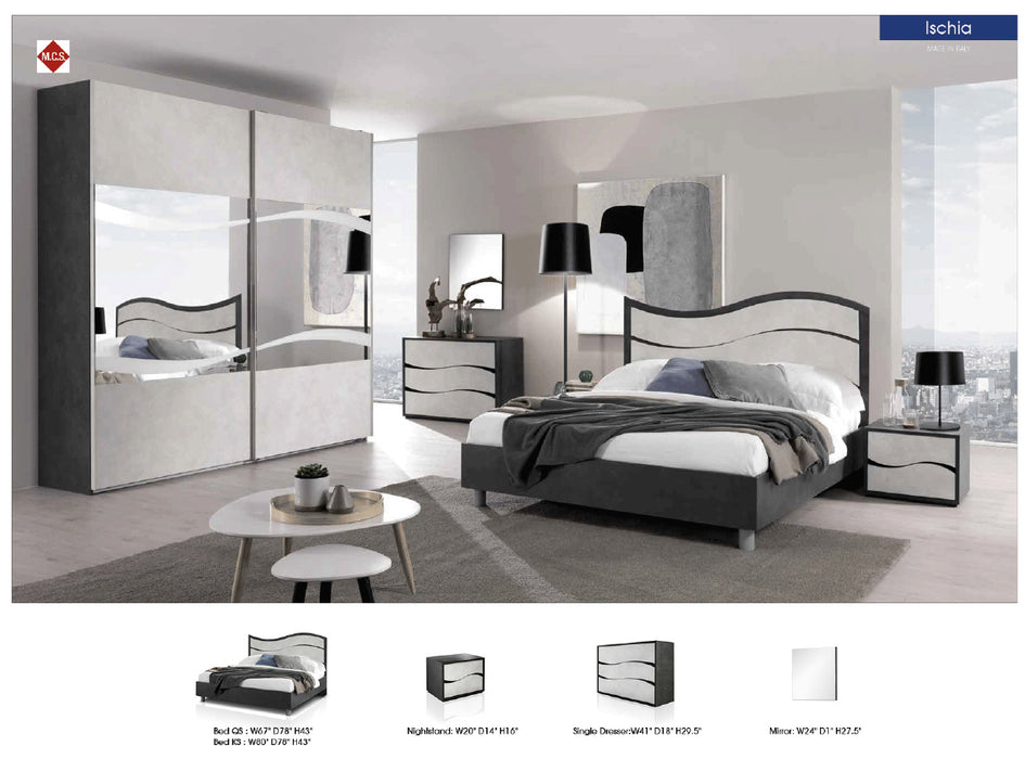 ESF Furniture - MCS Italy Ischia 5 Piece Queen Bedroom Set - ISCHIAQS-5SET