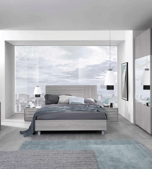 ESF Furniture - Linosa 5 Piece King Bedroom Set in Grey Reina - LINOSAKS-5SET - GreatFurnitureDeal