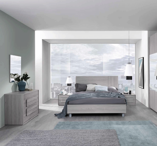 ESF Furniture - Linosa 5 Piece Queen Bedroom Set in Grey Reina - LINOSAQS-5SET - GreatFurnitureDeal