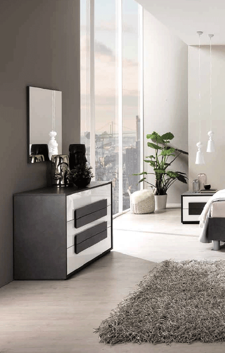 ESF Furniture - Panarea Single Dresser with Mirror - PANAREASINGLEDRESSER-MR - GreatFurnitureDeal