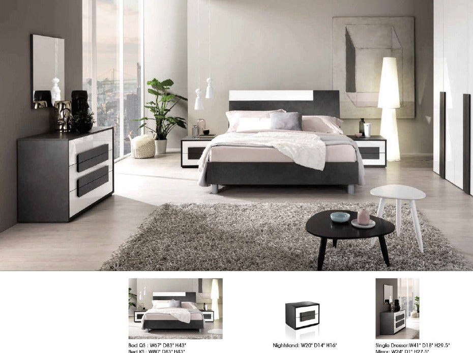 ESF Furniture - Panarea 5 Piece Queen Bedroom Set - PANAREAQS-5SET