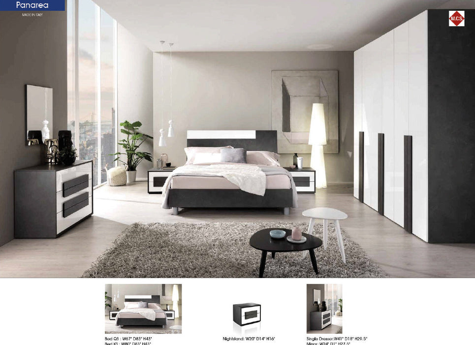 ESF Furniture - Panarea 5 Piece King Bedroom Set - PANAREAKS-5SET